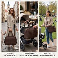 Sac à langer matelassé grande capacité personnalisé, sac de poussette pour extérieur, sac de voyage pour maman et bébé