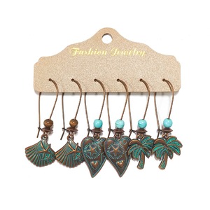Fashion Jewelry Alloy <b>Drop</b> Earrings Antique <b>Bronze</b> Plated Bohemia Style Women's Party Earrings Set With Turquoise Flower Tassel - Product Image 5