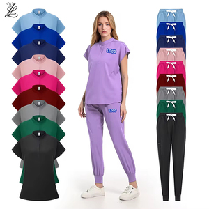 Vendita calda Scrub personalizzato elasticizzato traspirante donna cura cura uniformi all'ingrosso medico Spandex ospedale chirurgico uniformi <span class=keywords><strong>Set</strong></span> - Product Image 1