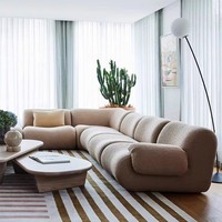 Canapé modulable design en tissu, style cube moderne, garni d'éponge, pour petit appartement ou salon