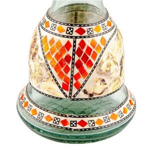 Vase de remplacement Khalil Mamoon Mini Beast Sadaf Frosted Modern Shell Inlay Eco-Friendly Glass Base 23cm pour chicha - Product Image 5