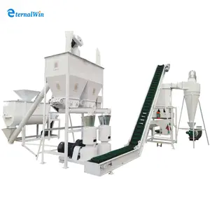 Animal feed making machines / complete cattle feed production line / 0.5-20 tph auto premix feed making plant Henan eternalwin