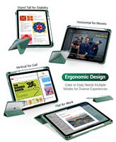 Étui pour iPad Air 11 pouces M3/M2 (2025/2024) et Air 10,9 pouces 5e/4e génération (2022/2020) avec support pliable 3+Y et porte-crayon