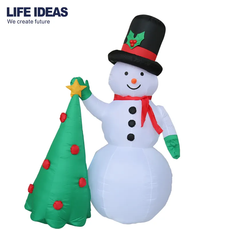 Venda quente x-mas produtos infláveis natal 6ft 1.8m boneco de neve e árvore