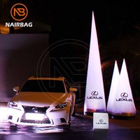 Tissu Oxford cônes gonflables pilier publicité décoration lumière LED colonne gonflable pour événement décor de fête de mariage