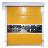 Porte rapide en PVC pour salle de lavage auto en libre-service, volet roulant électrique avec télécommande, bouton de commande, porte de magasin d'usine moderne antivol