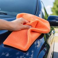 Tavelya OEM Custom 500GSM Edgeless Coral Fleece Microfiber Car Drying Towel Ultra Soft Lint Free Auto Detailing Wholesale