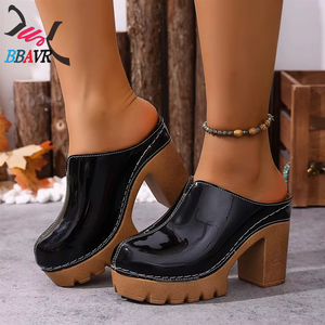 Sandalias Casuales de Plataforma con Tacón Grueso para Mujer, Talla Grande |   Sandalias de Tacón para Exteriores Antideslizantes y Resistentes al Desgaste - Product Image 2