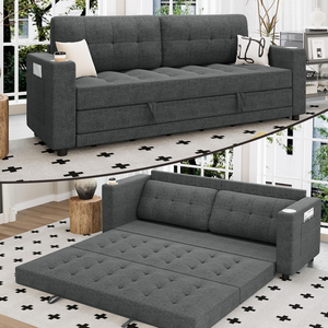 Sofá Cama Futón Tamaño Queen, Tapizado Grueso, Sofá de Dos Plazas Convertible en Cama, Sofá Extraíble para Dormitorio o Sala de Estar - Product Image 1