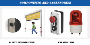 Portes Rapides Modernes en Alliage d'Aluminium à Rail <span class=keywords><strong>de</strong></span> Guidage Turbine avec Fonction Anti-Vent, Surface Finie pour Utilisation en Atelier - Product Image 4