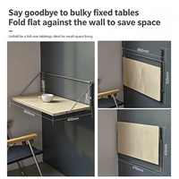Table pliante murale multifonctionnelle pour bureau à domicile, avec plateau rabattable, idéale pour ordinateur portable – Offre spéciale