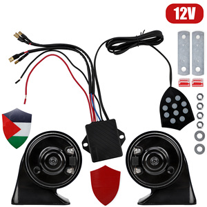 Kit de klaxon d'escargot pour voiture 12V étanche, klaxon électrique haute fréquence pour la modernisation avant de moto - Product Image 5