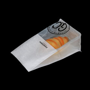 Sac scellé à huit côtés personnalisé, blanc, multicouche, composite, fond plat, emballage alimentaire avec fenêtre - Product Image 6