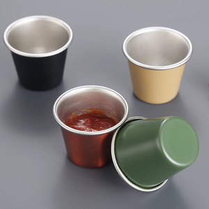 Gobelet à sauce moderne en acier inoxydable de 40 ml pour frites et sauce <span class=keywords><strong>tomate</strong></span> - Gobelet à eau écologique pour usage extérieur - Product Image 5