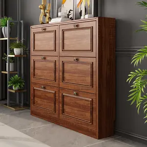 Armoire de chaussures en bois pour salon, armoire d'entrée, rangement simple