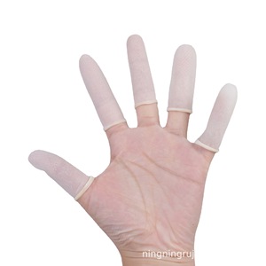 Ningning Latex Anti-Slip Finger <b>Cots</b> 100 Pcs Disposable Rubber Cleanroom Protection Size 29 - Product Image 2