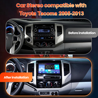Reproductor Multimedia para Automóvil Android 4+64G de 4 Núcleos con Navegación GPS y Pantalla Táctil para Toyota Tacoma 2005 2006 2007 2008 2009 2010-2013