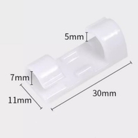 20 Pièces de Serre-câbles Auto-adhésifs en Plastique Transparent pour l'Organisation des Câbles Réseau et Domestiques, Idéaux pour la Salle de Bain