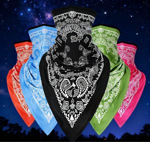 Penutup masker wajah segitiga musim panas Paisley bandana jaring sutra es perlindungan UV kerudung matahari Gaiter leher untuk bersepeda - Product Image 5
