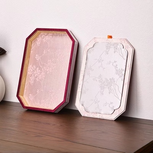Boîte à bijoux de luxe d'inspiration <span class=keywords><strong>orientale</strong></span>, brodée à la main, en brocart, pour collection de bijoux haut de gamme, style chinois rétro - Product Image 1