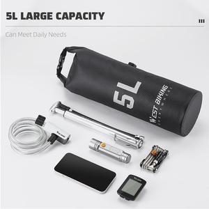 Sac de fourche de vélo portable WEST BIKING 5L grande capacité, équipement de sport cycliste en plein air, sac multifonctionnel imperméable - Product Image 4