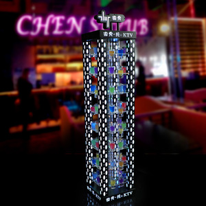Illuminated Cocktail Glass Holder Stainless Steel Multi Tiered For Bar KTV Nightclub Party Display Rack - Product Image 1