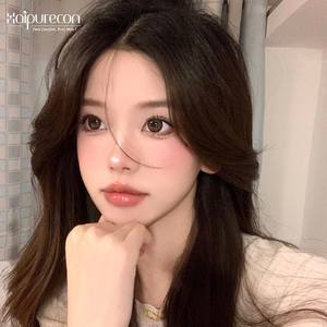 Haipurecon 자연 컬러 콘택트 렌즈 3 톤 컬러 14.5mm 컬러 렌즈 매년 블랙 아이 연락처 자연 매년 - Product Image 3