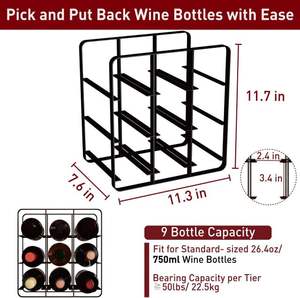 Organisateur de bouteille pour vin rouge/blanc autoportant - Product Image 2