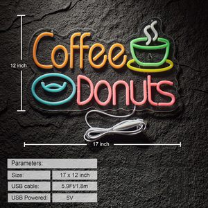 Letreros de Neón LED para Cafeterías, Letreros Decorativos Colgantes para Interiores, Luz Ambiental, Letrero para Tienda, Decoración de Pared, Luz Indicadora de Entrada, Personalizado - Product Image 5