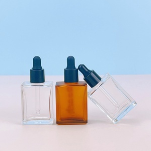 Matte Amber Drop <b>Bottle</b> 15ml Square Shape Transparent Glass <b>Dropper</b> <b>Bottles</b> Essential Oil Serum Cosmetics Screen <b>Bottles</b> - Product Image 4