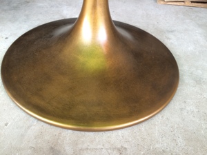 בסיס שולחן פליז בצורת צבעוני, בסיס שולחן מתכת כבדה למשטחים עגולים - Product Image 3