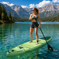 Planche de paddle gonflable 11' à marque privée avec accessoires complets, en PVC, capacité 300 kg, garantie 2 ans, pour lacs