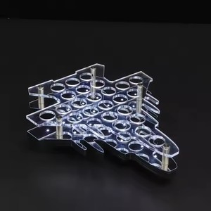 Capacidad de 24 rejillas Bandeja brillante Bar Discoteca Cóctel Acrílico Drinkware Rack Forma de avión Bandeja de copa de vino - Product Image 4