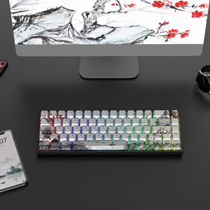 XVX Keycaps <span class=keywords><strong>japonais</strong></span> motif fleur de prunier profil Cherry Double Shot Dye-Sub PBT Set de 127 touches pour clavier mécanique PC - Product Image 6