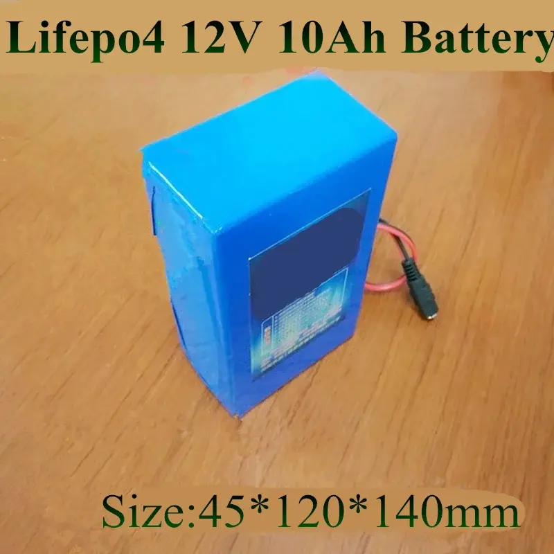 Kostenloser Versand LiFePO4 12,8 V 14,6 V 12V 10Ah Lithium-Eisenphosphat-Batterie monitor Beleuchtungs batterie und chinesisches 14,6 V 3A Ladegerät