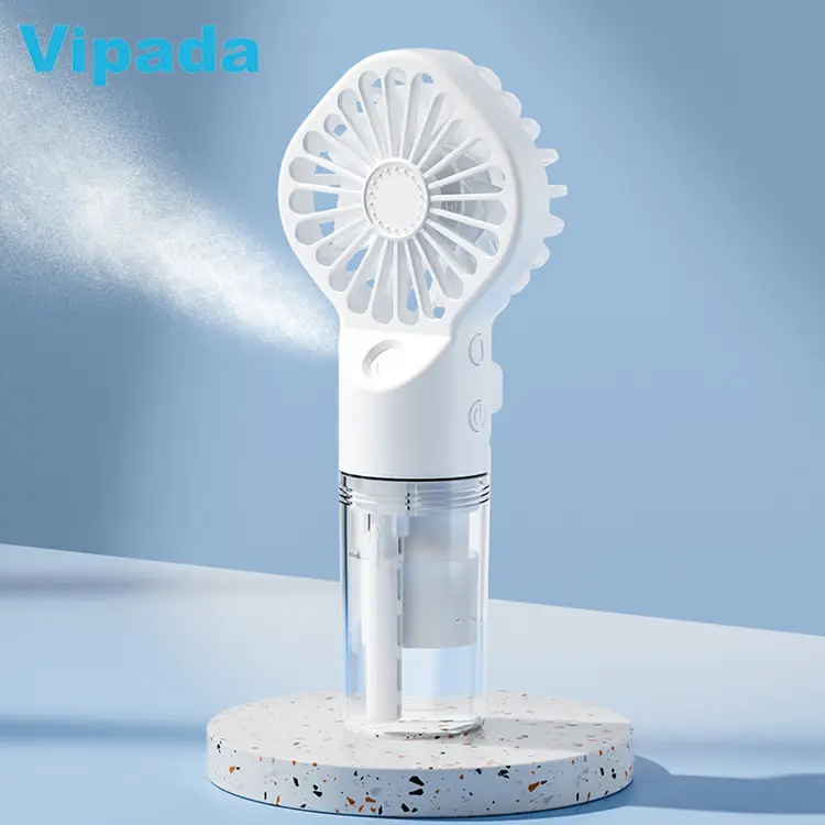 Gift Sets Mini Handheld Misting Ventilator Oplaadbare Outdoor Draagbare Hand Water Spray Mister Ventilator Met Water Spray Mist Fles