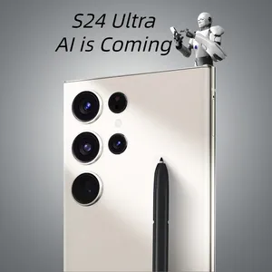 JiJi Popular 2024 más nuevo Global 5G S24Ultra AI teléfono móvil con Stylus alta frecuencia de actualización Smartphone Android Google AI teléfono móvil