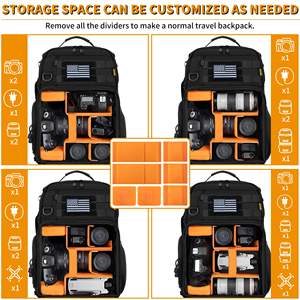 Sac à dos étanche pour appareil photo reflex numérique/reflex numérique sans miroir Sac à dos professionnel compatible avec Sony <span class=keywords><strong>Canon</strong></span> Nikon - Product Image 3