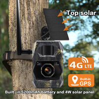 Cámara de Caza 4G LTE con SIM Inalámbrica, Resistente al Agua IP66, Visión Nocturna sin Brillo 950, con Panel Solar para Exploración al Aire Libre
