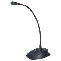 Microphone de conférence de bureau à col de cygne avec tube métallique flexible