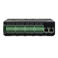Convertisseur industriel de rail DIN 32 canaux de contact sec vers Ethernet DI/DO/AI/AO vers Ethernet/4G/LoRa Terminal de contrôle à distance
