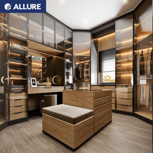 สร้างด้วยความชาญฉลาดดึงดูดในห้องนอนที่มีมุมสไตล์เยอรมันพอดีกับการออกแบบตู้เสื้อผ้ากระจกบานเลื่อน - Product Image 3