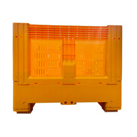 Bac à palettes en plastique bien ventilé 1200x1000x810mm, bac à palettes en plastique pliable avec couvercle pour l'agriculture