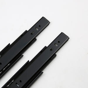 Riel de cierre suave para cajones, riel de amortiguación de bolas de acero de tres secciones, material de hierro de 45 mm para uso en baños y hoteles - Product Image 6