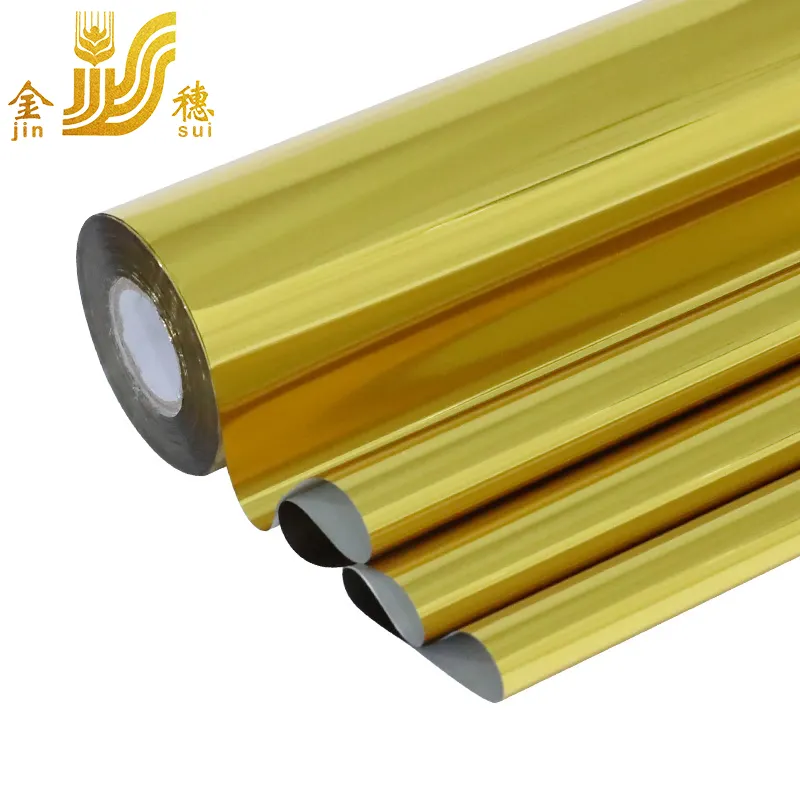 JINSUI Generic Heat Transfer Film Gold Silver Hot Stamping Foil Rolls For Paper And Plastic