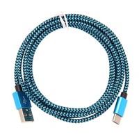 Cable USB Tipo C para Sincronización de Datos y Carga Rápida, Cable Cargador con Trenzado de Nailon para Teléfonos Móviles Samsung, Huawei y Android