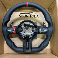 Volant en cuir rouge M1 M2 avec fibre de carbone pour BMW Série 3 5 F M3 M4 M5 M6 F30 F10 F15 F36 F01 F20 F22 F25 F31 F32 F35 F36