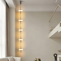 Lustre DGLUX en albâtre, luminaire suspendu UFO, 1 à 5 lumières, LED COB, dimmable, lampe suspendue pour salle à manger, îlot de cuisine