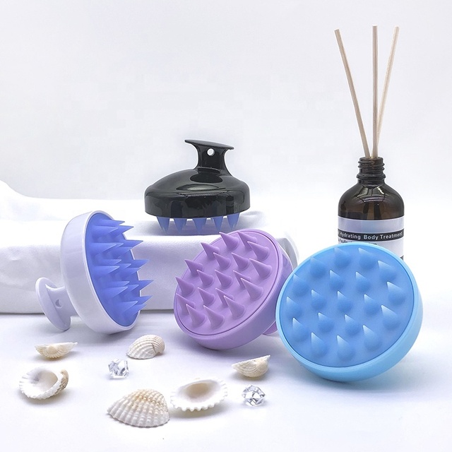 Hair Scalp Massage Shampoo Brush with Soft Silicone Head Massager for Pets