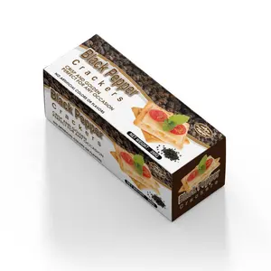 Cibo sano Assortiti biscotti acqua cracker peperoncino pepe nero cracker biscotti